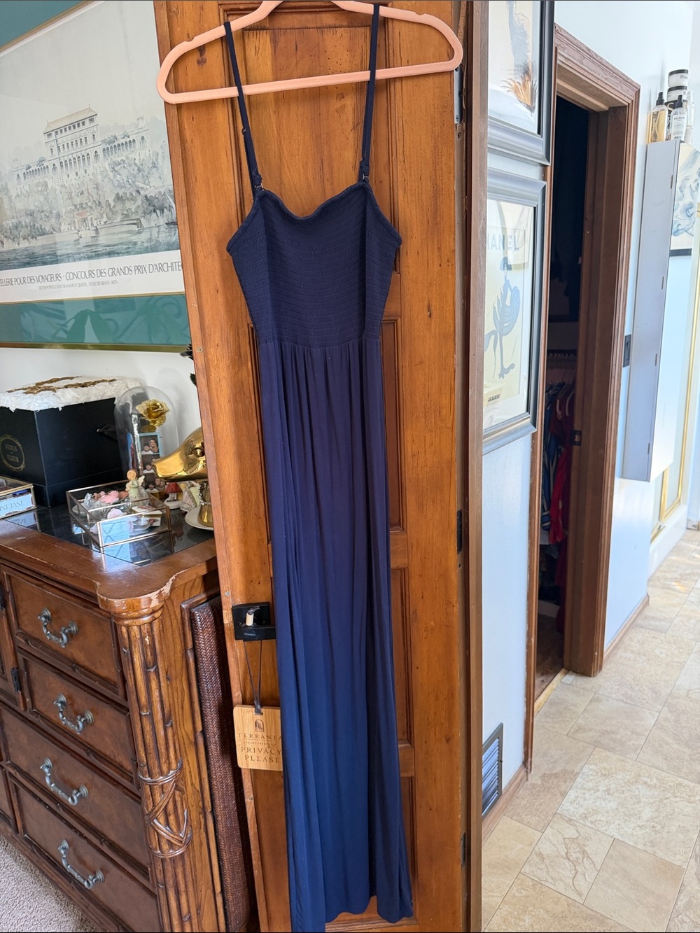 Favorite Daughter Navy Spaghetti-Strap Maxi Dress